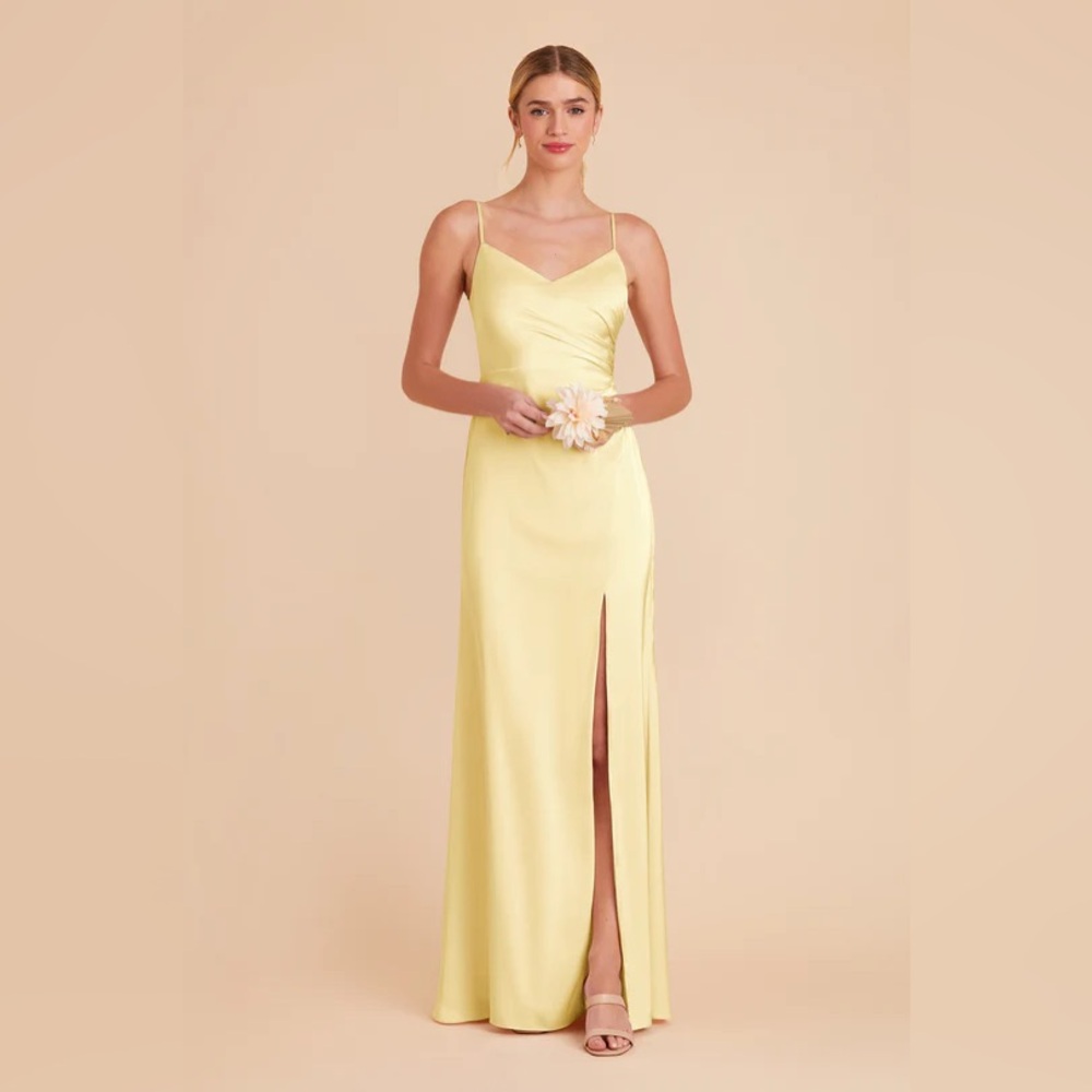 NWT BIRDY GREY YELLOW SORBET MATTE SATIN DRESS